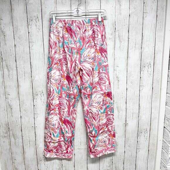 Lilly Pulitzer X Pottery Barn Teen Pants Junior Size Small Colony Loose Fit PJ - Picture 9 of 9